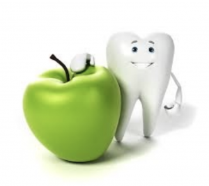 tooth and apple